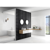 Panneau mural douche VIPANEL - Carrelage Avantgarde noir - Finition brillant