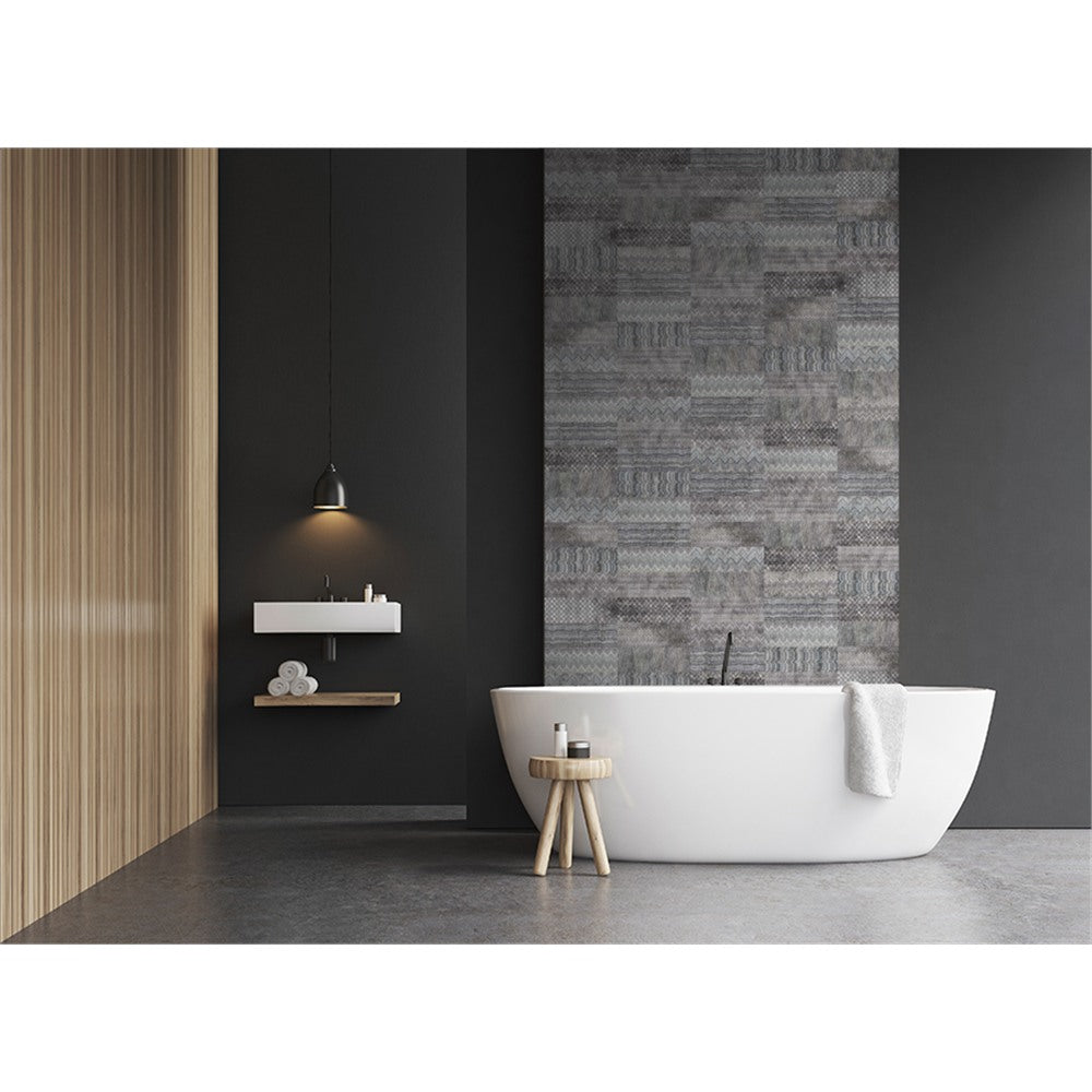 Panneau mural douche VIPANEL - Carrelage Carreaux textile large - Finition brillant
