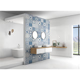Panneau mural douche VIPANEL - Carrelage Carreaux indigo bleu - Finition brillant