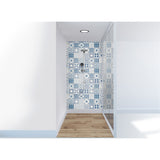 Panneau mural douche VIPANEL - Carrelage Carreaux indigo bleu - Finition brillant