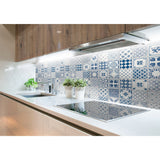 Panneau mural douche VIPANEL - Carrelage Carreaux indigo bleu - Finition brillant