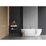 Panneau mural douche VIPANEL - Carrelage Carreaux gris blanc - Finition brillant
