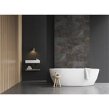 Panneau mural douche VIPANEL - Carrelage Pierre Catsello foncé - Finition brillant