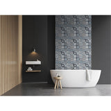 Panneau mural douche VIPANEL - Carrelage Carreaux Orientaux bleu - Finition brillant