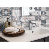 Panneau mural douche VIPANEL - Carrelage Carreaux Portugais traditionnel - Finition brillant