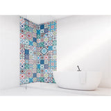 Panneau mural douche VIPANEL - Carrelage Aarreaux azur - Finition brillant