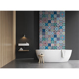 Panneau mural douche VIPANEL - Carrelage Aarreaux azur - Finition brillant