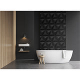 Panneau mural douche VIPANEL - Motif Moderne noir - Finition velvet