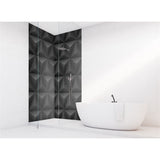Panneau mural douche VIPANEL - Motif Moderne noir - Finition velvet - 1500 x 2550 mm