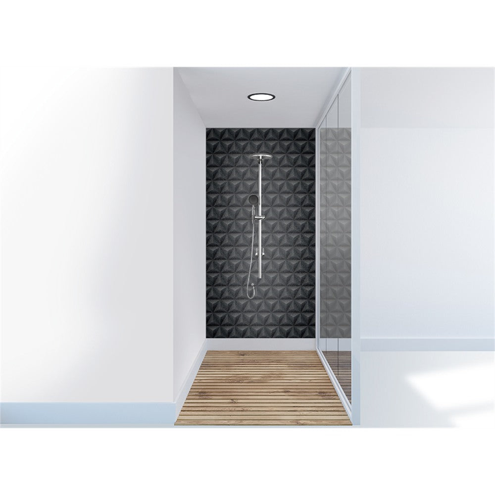 Panneau mural douche VIPANEL - Motif Moderne noir - Finition velvet - 1500 x 2550 mm