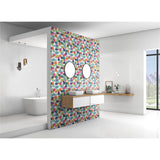 Panneau mural douche VIPANEL - Motif Cercles coloriés - Finition velvet