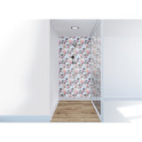Panneau mural douche VIPANEL - Motif Cube pastel - Fintion velvet