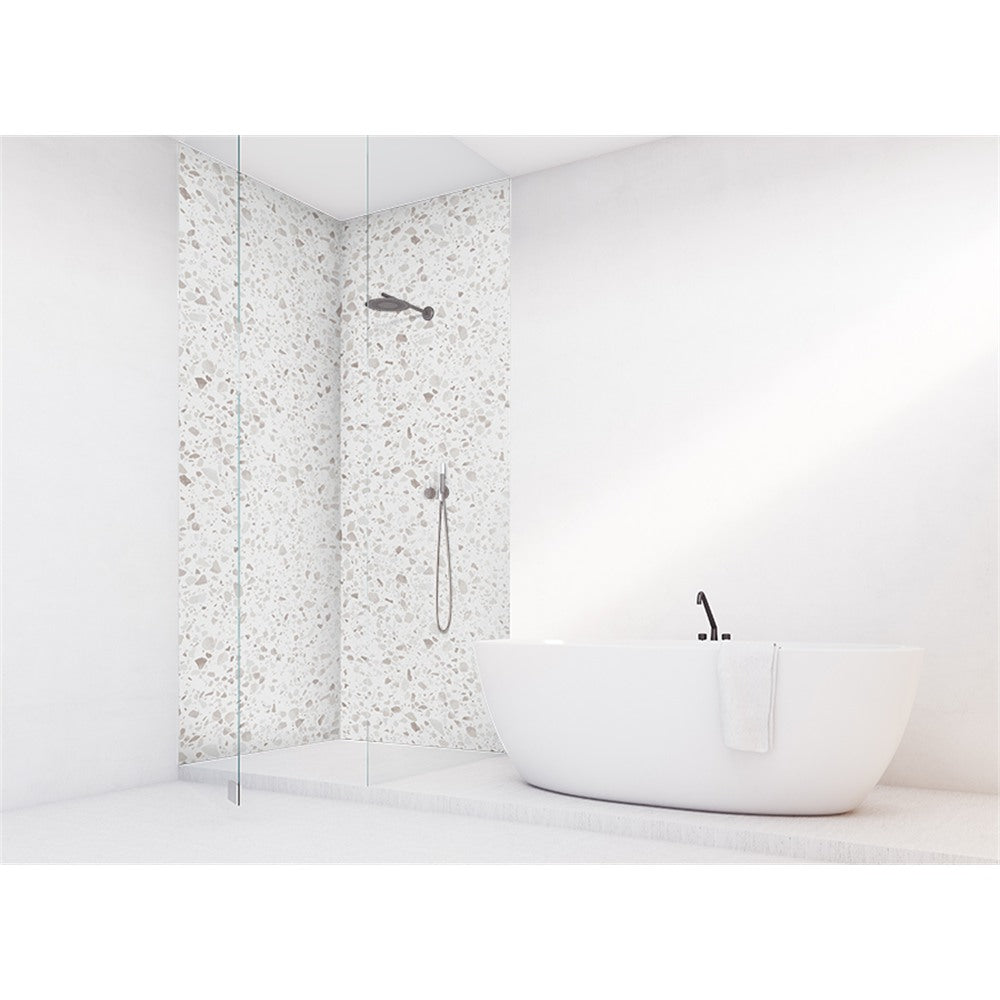 Panneau mural douche VIPANEL - Pierre Terrazzo - Finition mat