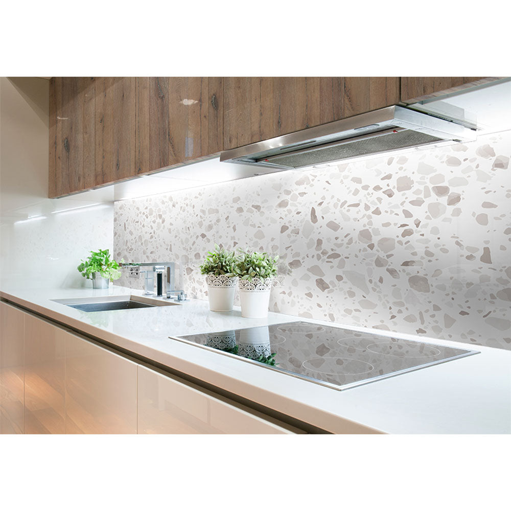 Panneau mural douche VIPANEL - Pierre Terrazzo - Finition mat