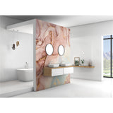 Panneau mural douche VIPANEL - Pierre Marbrure rosée - Finition brillant