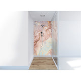 Panneau mural douche VIPANEL - Pierre Marbrure rosée - Finition brillant