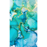 Panneau mural douche VIPANEL - Pierre Marbrure turquoise - Finition brillant
