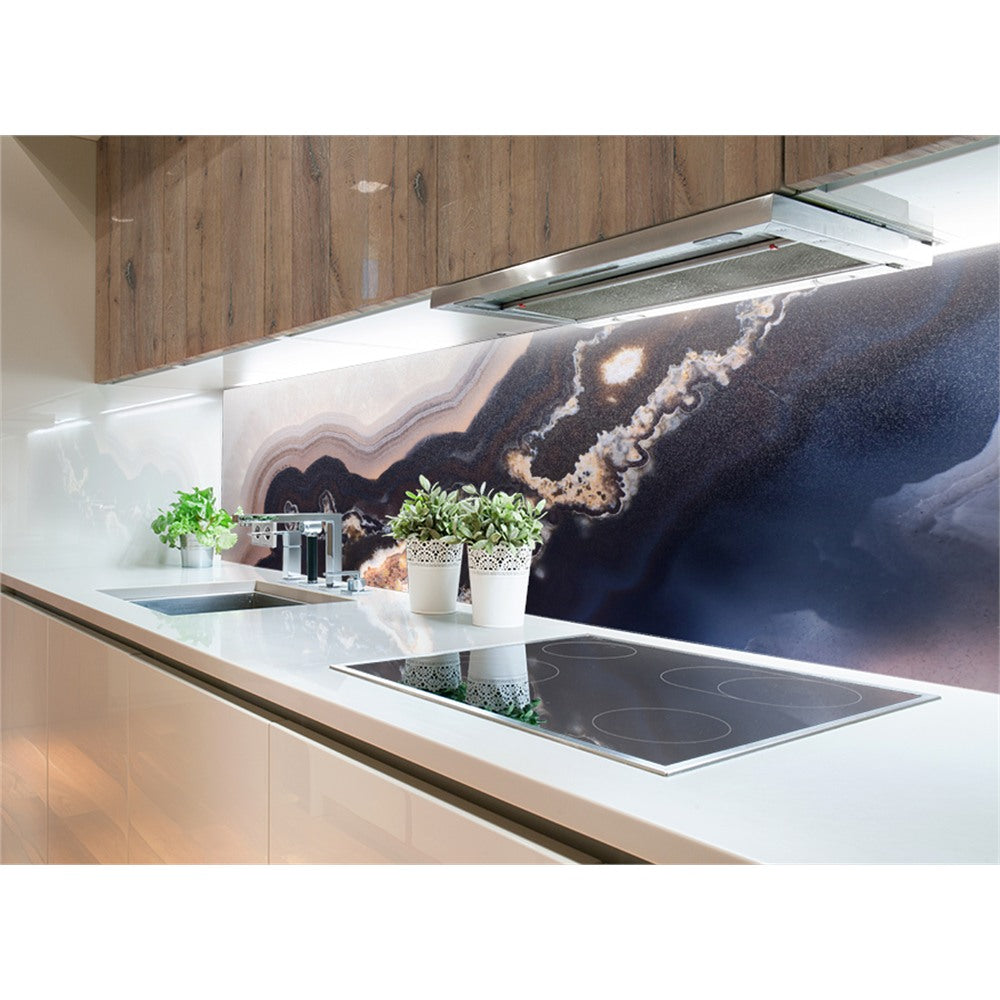 Panneau mural douche VIPANEL - Pierre Cristal rose - Finition brillant