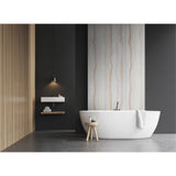 Panneau mural douche VIPANEL - Pierre Marbre naturel droit - Finition mat