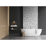 Panneau mural douche VIPANEL - Pierre Terrazzo noir blanc - Finition mat