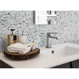 Panneau mural douche VIPANEL - Pierre Terrazzo classique gris - Finition mat