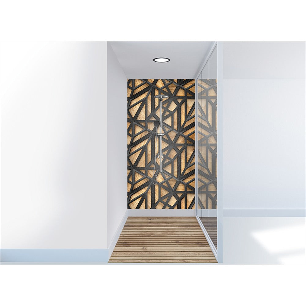 Panneau mural douche VIPANEL - Bois treillis - Finition - Finition mat