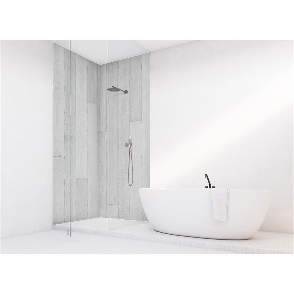 Panneau mural douche VIPANEL - Bois peint blanc - Finition - Finition mat