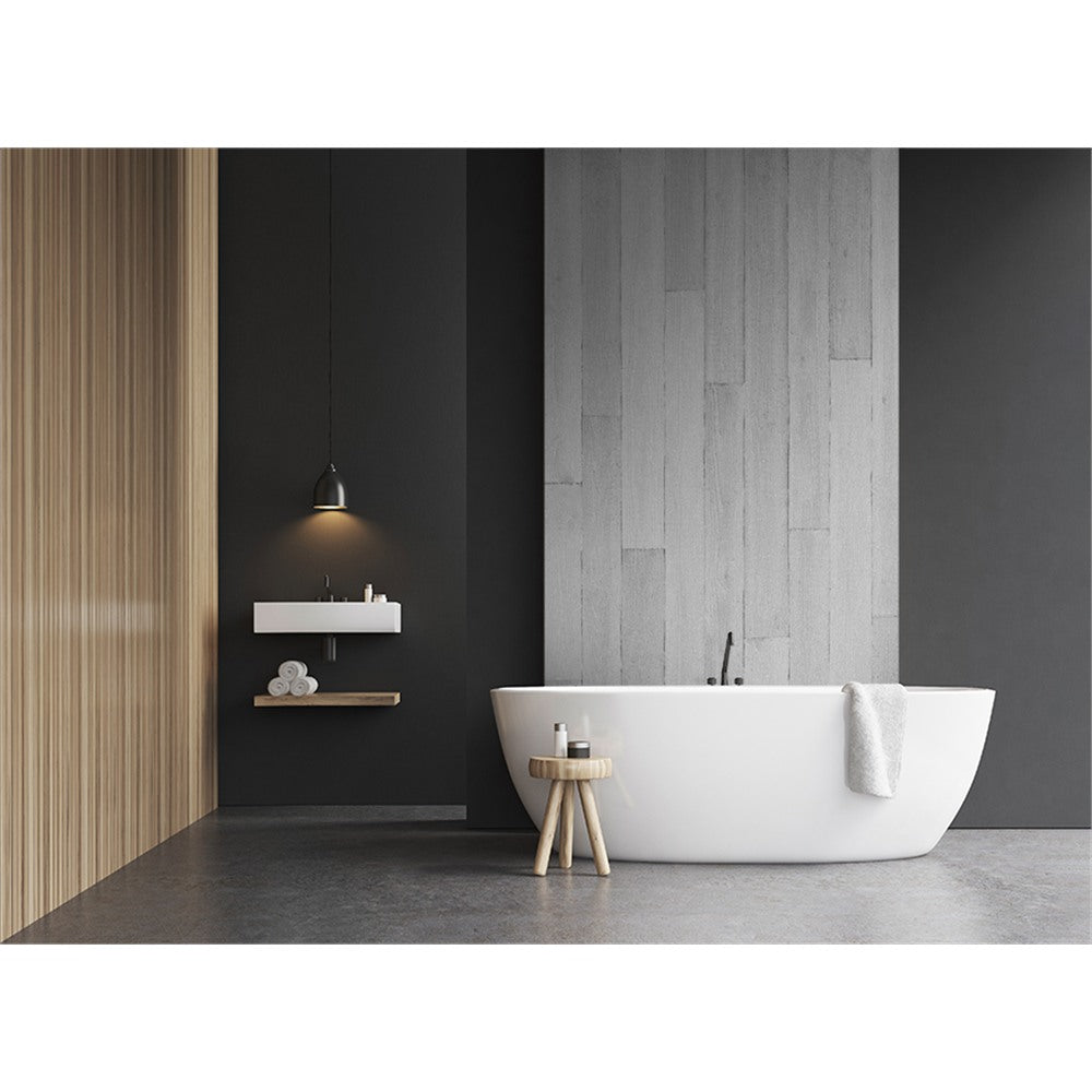 Panneau mural douche VIPANEL - Bois peint blanc - Finition - Finition mat