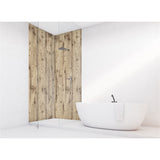 Panneau mural douche VIPANEL - Bois Pin brûlé - Finition - Finition mat
