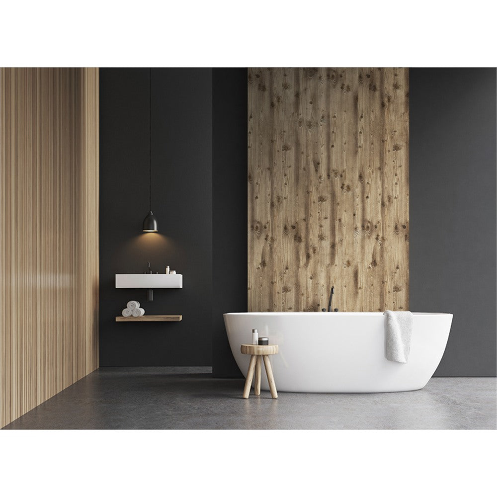 Panneau mural douche VIPANEL - Bois Pin brûlé - Finition - Finition mat