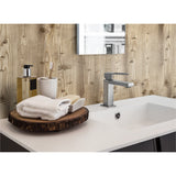 Panneau mural douche VIPANEL - Bois Pin brûlé - Finition - Finition mat