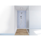 Panneau mural douche VIPANEL - Carrelage carreaux bleu et blanc - Finition - Finition brillant