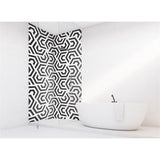 Panneau mural douche VIPANEL - Motif imprimé noir et blanc - Finition velvet