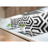 Panneau mural douche VIPANEL - Motif imprimé noir et blanc - Finition velvet
