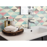 Panneau mural douche VIPANEL - Motif géométrique vintage - Finition velvet