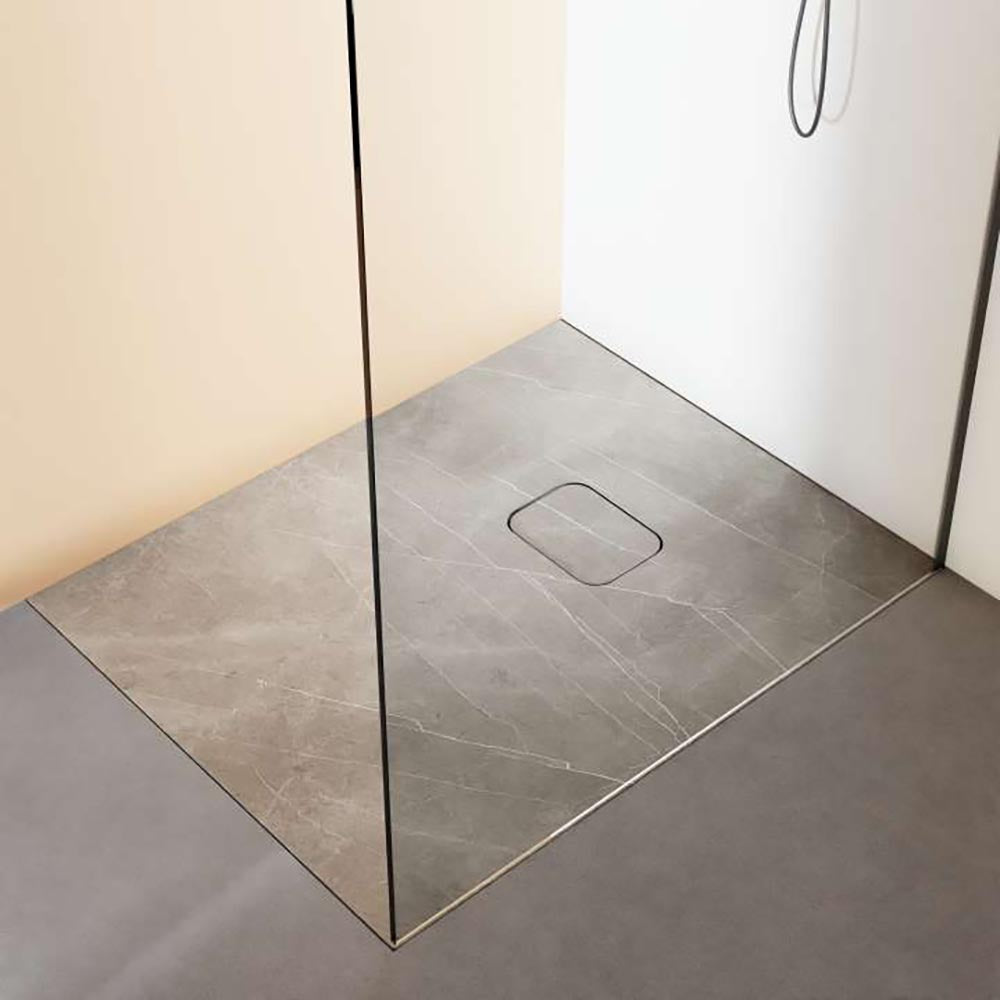 Receveur de douche écologique et léger NATURA SH, finition gris veiné