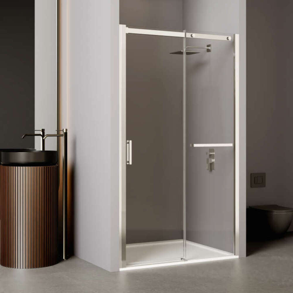 Paroi de douche coulissante deux élements EQUI 2MS - Profilé Argent poli - Verre clair déperlant ETC