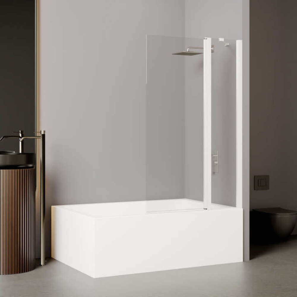 Paroi de baignoire avec fixe EQUI 2MS - H1500 mm x L1100 mm - Verre clair traité déperlant ETC