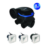 Kit VMC simple flux ALDES EasyHOME Hygroréglable Classic avec 3 bouches, système de ventilation silencieux et efficace.