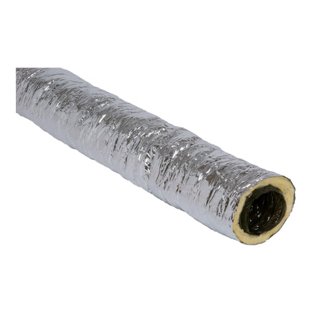 Gaine isolée aluminium argent pour ventilation, type conduit flexible, marque anonyme