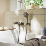 GROHE Pack bain/douche avec mitigeur thermostatique + douchette + support + flexible