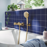 GROHE Pack bain/douche avec mitigeur thermostatique + douchette + support + flexible