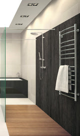 Douche ViPanel, panneau mural Pierre Noir, ambiance moderne, marque ViPanel, couleur noir mat