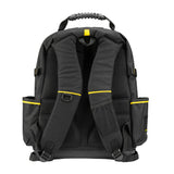 Sac à dos Stanley, type sac à outils, couleur noir avec détails jaunes.