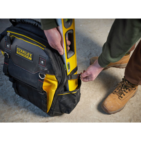 Sac à outils Stanley FATMAX noir et jaune, sac de rangement robuste pour outillage