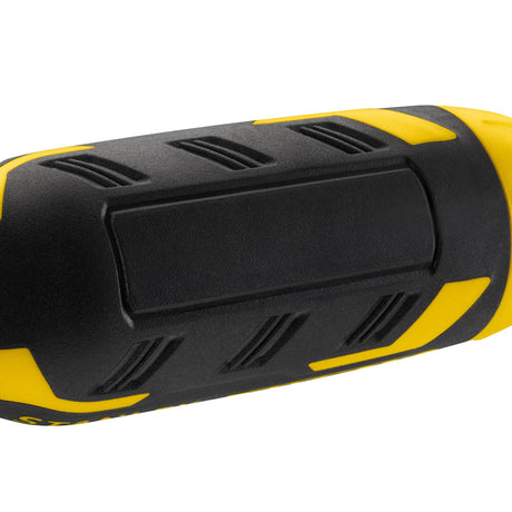 Poignée ergonomique de tournevis Stanley, outil à main, couleur noire et jaune