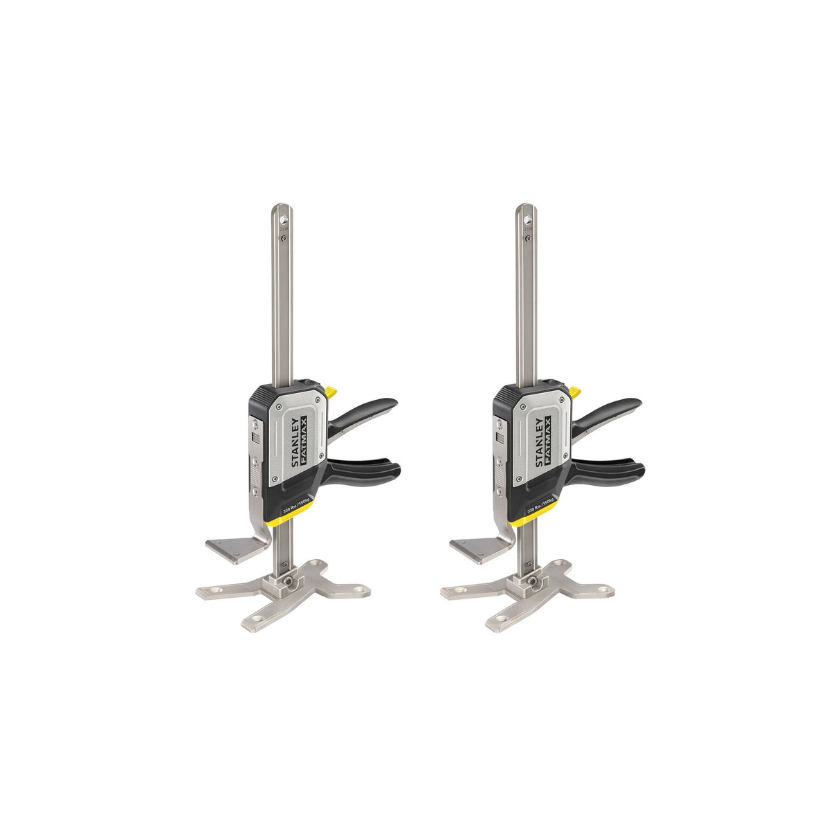 Lot de 2 serre-joints Stanley, outillage gris et noir, poignées ergonomiques