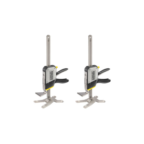Lot de 2 serre-joints Stanley, outillage gris et noir, poignées ergonomiques