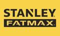 Logo outil Stanley Fatmax, fond jaune, texte noir et jaune