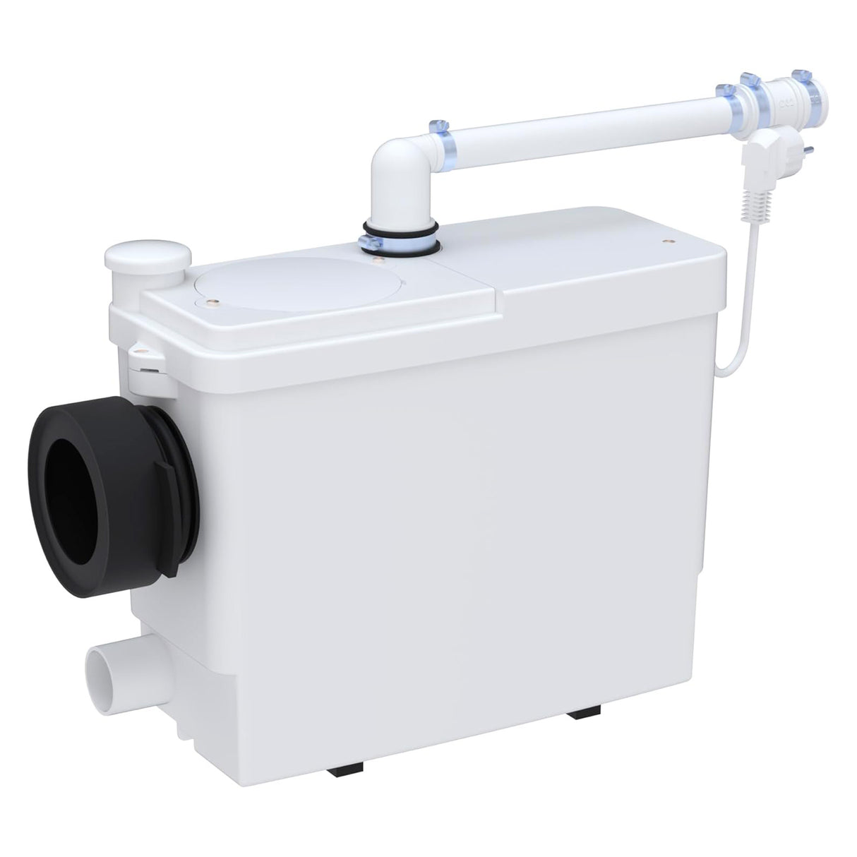 Broyeur WC Sanipack Pro Up Silencieux SFA avec 3 entrées, système silencieux pour toilettes et plomberie.
